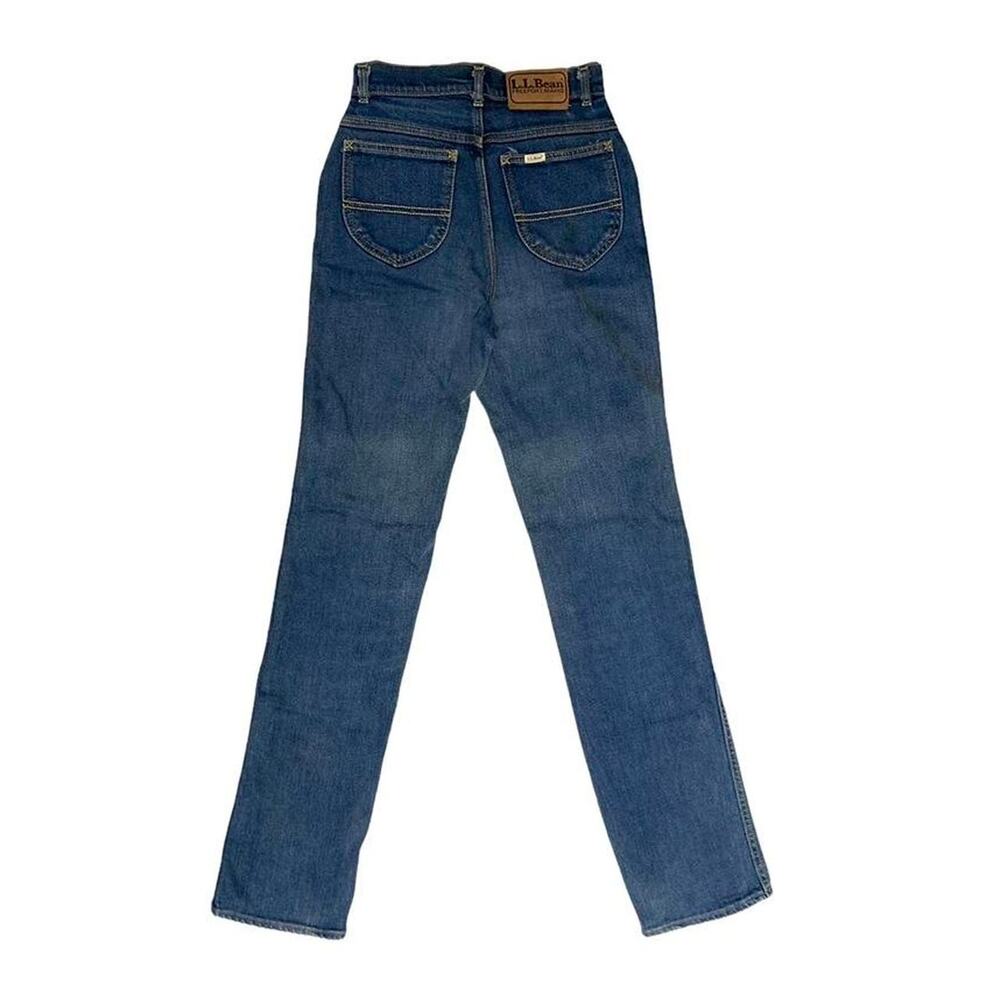 L.L Bean Vintage 70s Jeans High Waist Slim Fit Talon Zip Denim Pants 27"